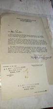 2 1954 U.S. Army Recruiting information items card & letter to Reading, Pa.