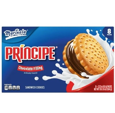   New Mexican Marinela PRINCIPE Chocolate Filling Sandwich Cookies 8-Packs 1lb
