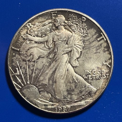 1987 U.S. LIBERTY EAGLE SILVER DOLLAR 1 OZ PURE SILVER