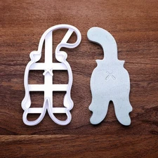 Cat Butt Cookie Cutter with Stamp – Silly Gag Gift Fondant Baking Craft Mold