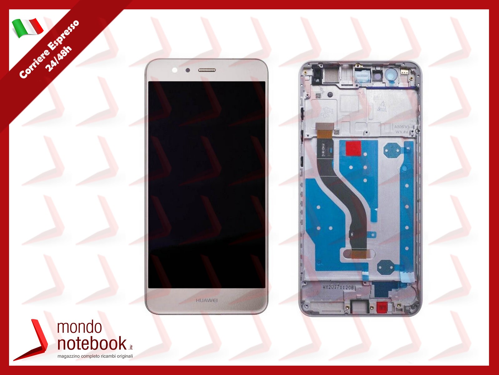 Lcd Display + Frame Huawei P10 Lite WAS-LX1 LX1A Touch Screen Glass Gold