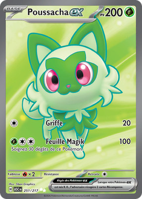 Pokemon Karte Poussacha-ex 251/217 Ultra Rare Transzendente Helden