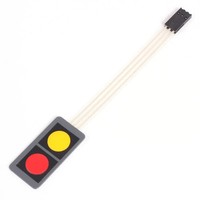 Schalter Folientaste 1X2 Tasten Arduino Keyboard Matrix Rot Gelb