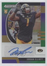 2020 Prizm Draft Picks Rookies Purple & Green /199 Jordan Elliott #218 Auto 4xw