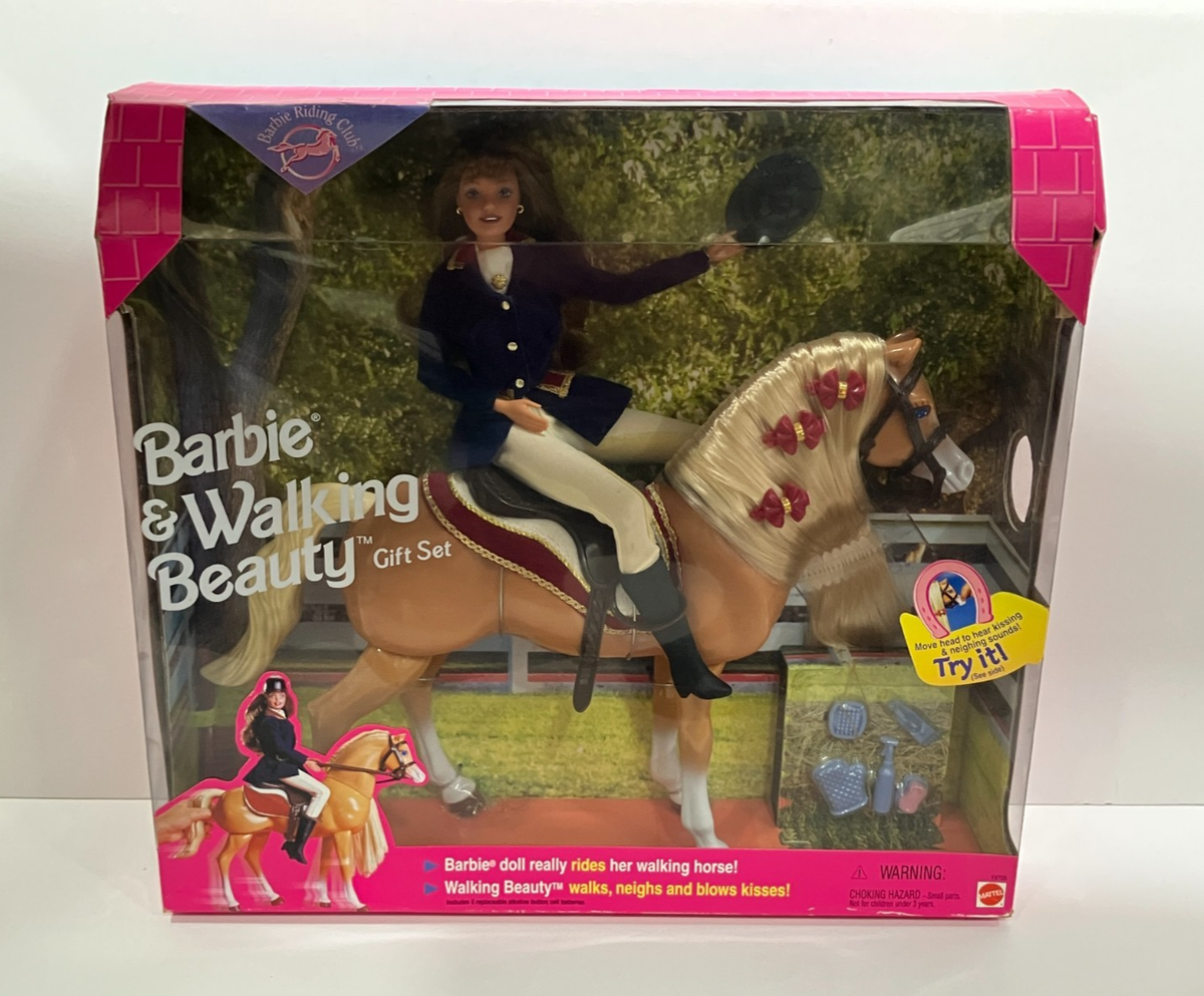 バービーBarbie & Walking Beauty GiftSet Barbie & Walking Beauty Horse Gift Set (Mattel, 1998) #19705 | eBay