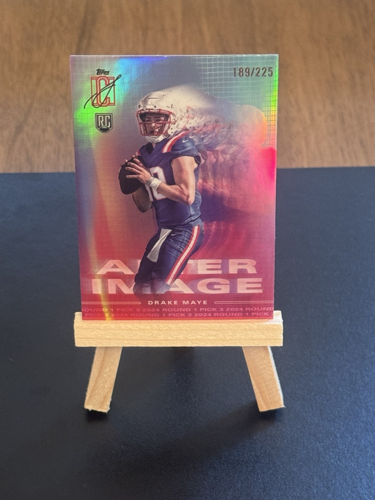 2024 Topps Signature Class Drake Maye Teal After Image /225 RC Patriots