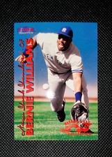 1999 BERNIE WILLIAMS Fleer WARNING TRACK COLLECTION #22W Rare Red Foil SP MINT+