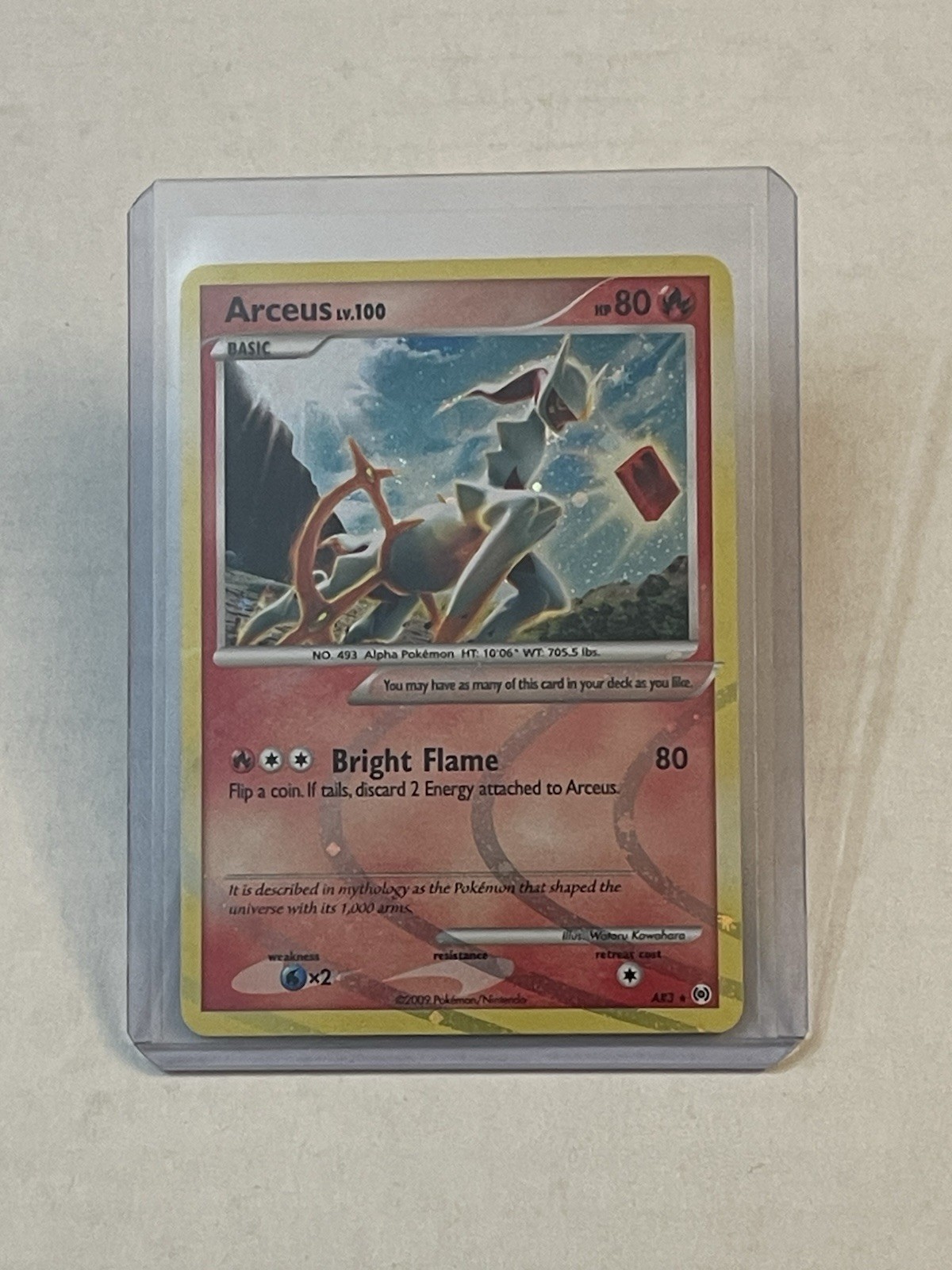Pokémon TCG Arceus AR3 Platinum Arceus Holo Rare 2009 NM