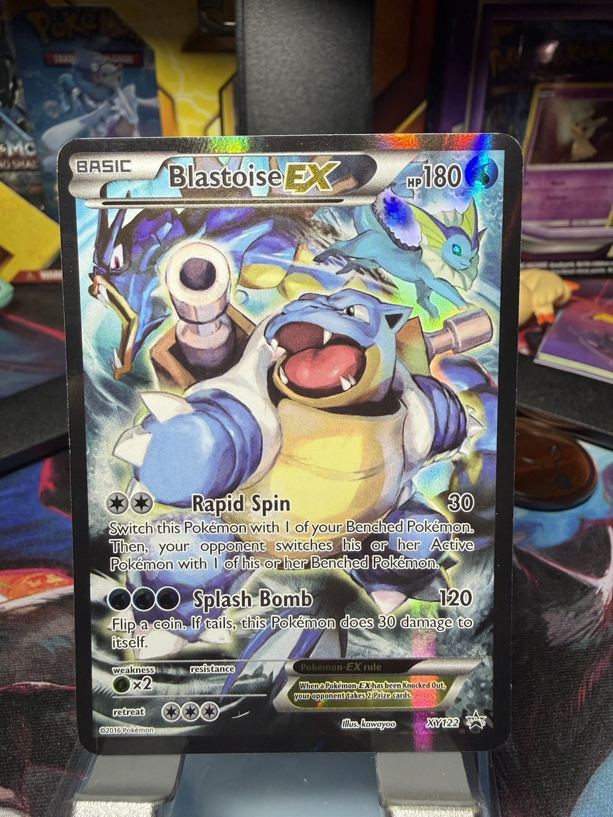 Pokemon TCG Blastoise EX XY122 Black Star Promo Full Art Holo