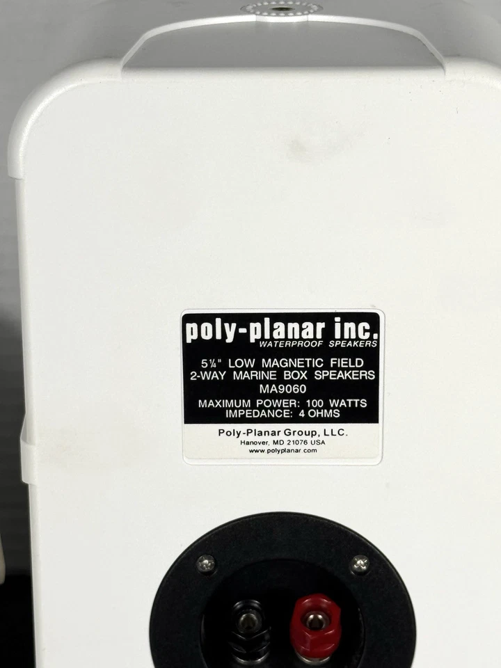 Poly-Planar MA800 MA9060 Marine Waterproof Speakers Bundle White Tested - Image 3 of 4