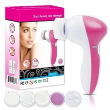 360° 5 in 1 Facial Cleansing Brush Electric Face Body Scrub Tools Waterproof