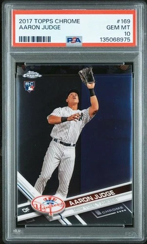 2017 Topps Chrome #169 Aaron Judge RC Rookie Gem Mint PSA 10