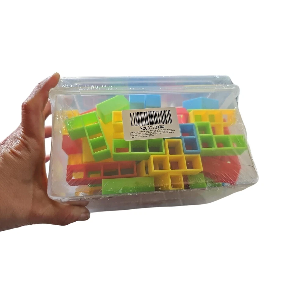 64 Pieces Colorful Building Blocks Creative Montessori Game Toy - Image 3 of 4