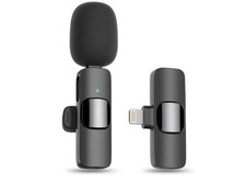 Bluetooth Mini Microphone for iPhone, iPad - Wireless Lavalier Lapel Mic