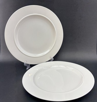 ALESSI Ettore Sottsass La Bella Tavola Pair Of 10.75  Dinner Plates Porcelain
