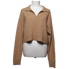 Reformation Jeans, Strickpullover, Größe: M, Braun, Kaschmir, Einfarbig #Clh