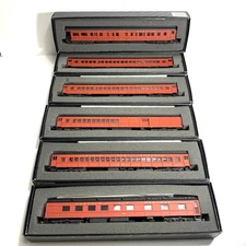 6 Bachmann Spectrum Norfolk & Western HO Passenger Train Cars 89121-89126
