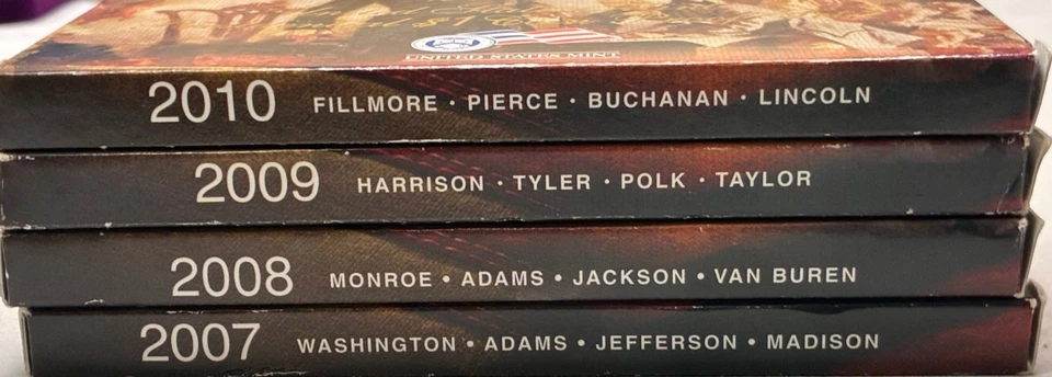 2007 2008 2009 2010 US Mint Presidential $1 Dollar Coin Proof Sets Orig Box COA - Image 3 of 3