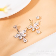 316 Stainless Steel CZ Bow Belly Button Ring Butterfly Navel Ring Belly Piercing