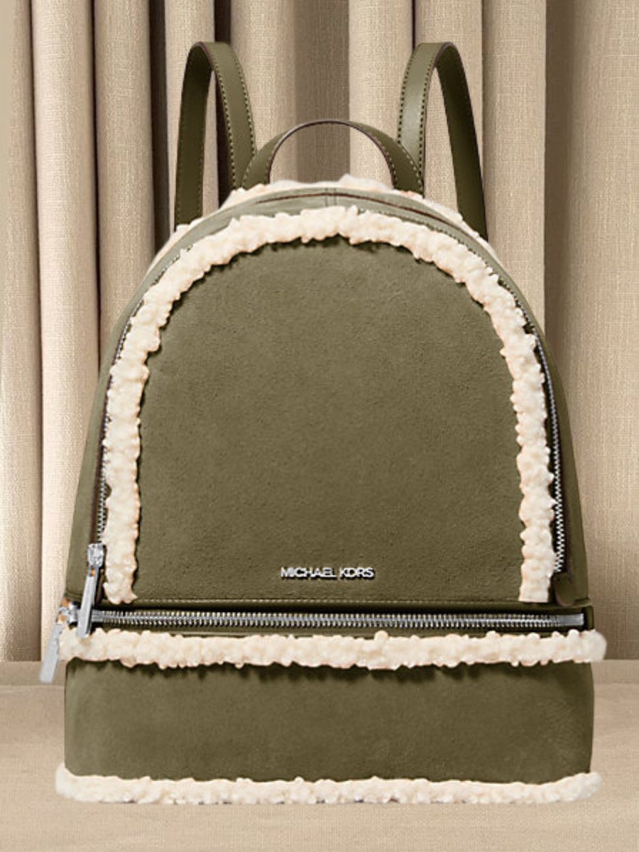 Michael Kors Rhea Medium Backpack Women Leather Suede Faux  display picture 2