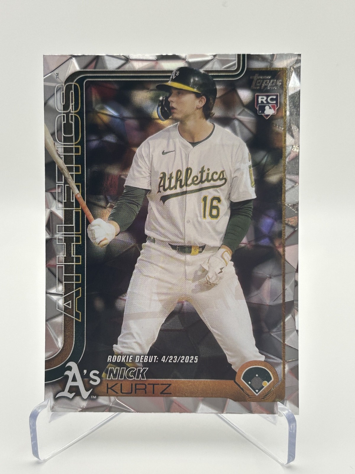 2025 Topps Update Diamante Foil #US197 Nick Kurtz RC Debut Athletics A's Rookie