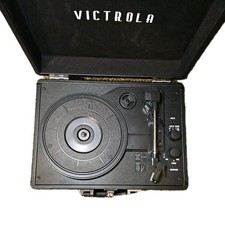 Victrola Journey Bluetooth Portable Suitcase Record Player Test working - Black