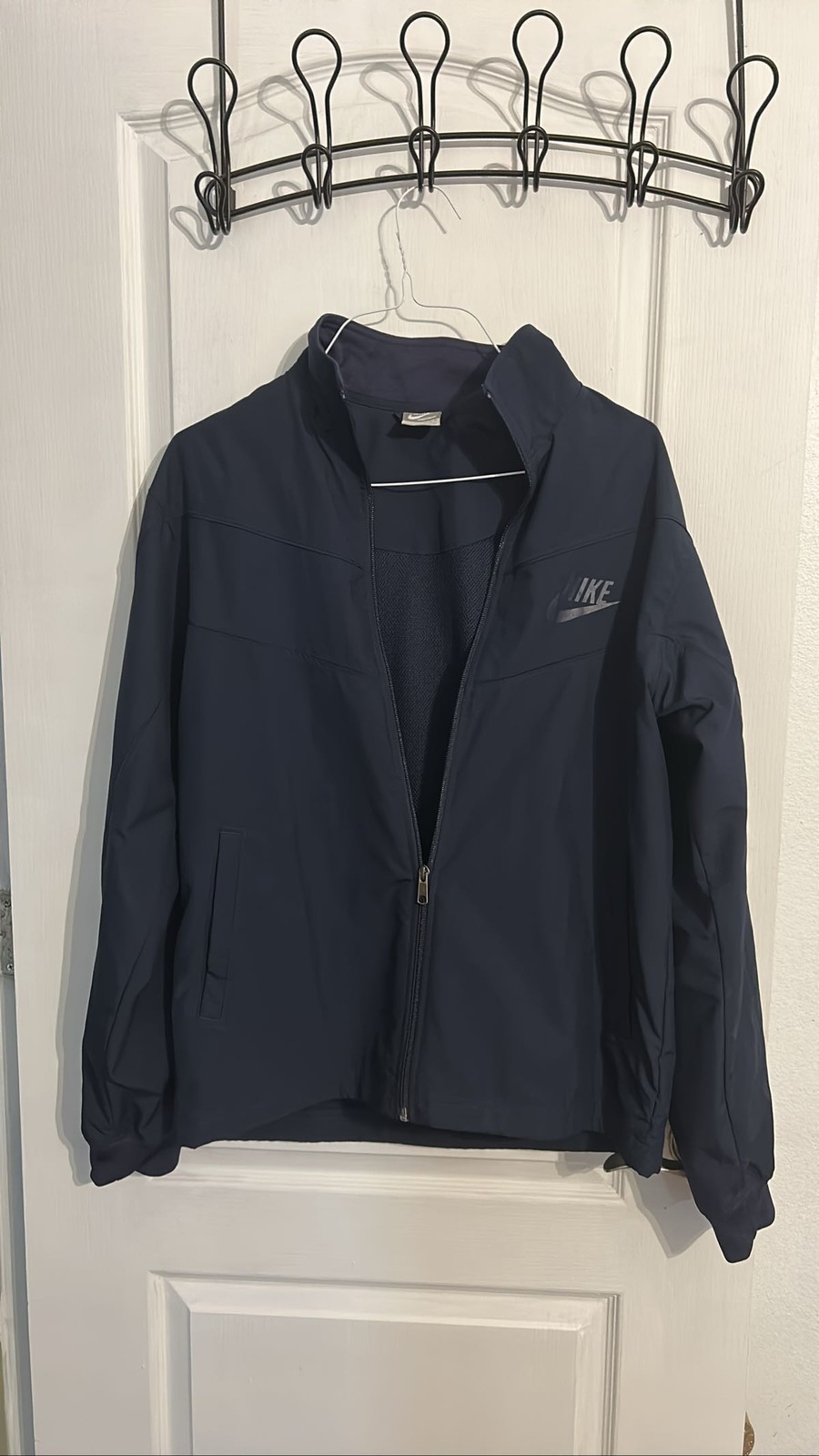 SACAI X NIKE Nike Sportswear Giacca a Vento Uomo Blu Navy Full Zip Leggera Tg M