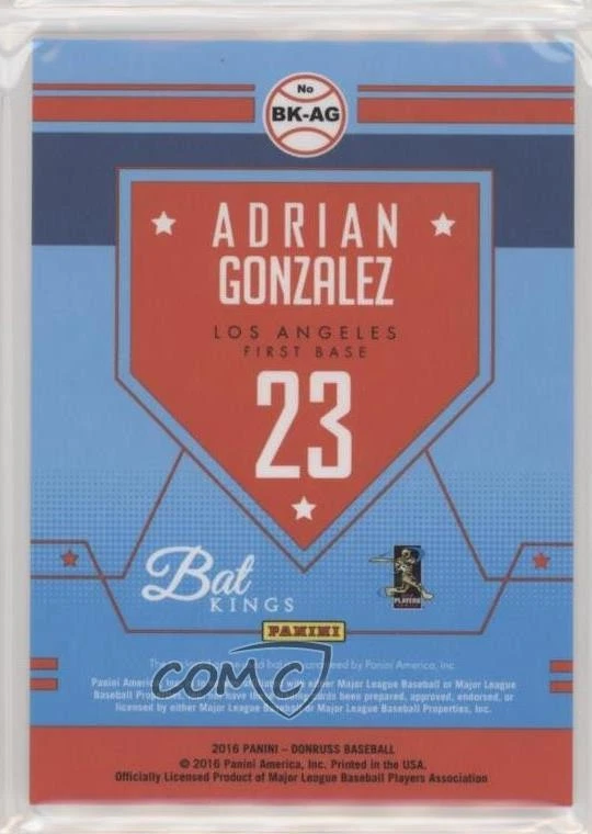 2016 Panini Donruss Bat Kings Adrian Gonzalez #BK-AG - Image 2 of 2