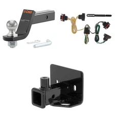 CURT Tow Cargo Package Trailer Hitch, Wiring Harness, 45056 2in Ball Mount 13229