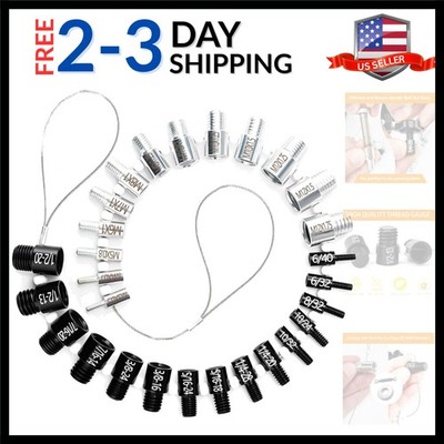 Nut and Bolt Thread Checker, Thread Checker Standard and Metric, Bolt Size an...