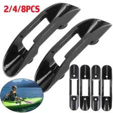 2/4/8X Kayak Marine Boat Paddle Clip Holder Watercraft Black Plastic Accessories
