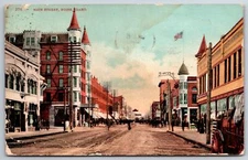 Boise Idaho~Twin Pencil-Shaped Towers~Main St~Where I Work~Electric Pole~1908 PC