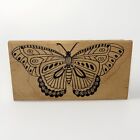 Magenta Butterfly Nature Wood Mounted Rubber Stamp Canada 4”x2”