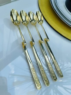 4 x Duerr's Marmalade Spoon Advertising Collectable to Hang Gold Shiny Vintage