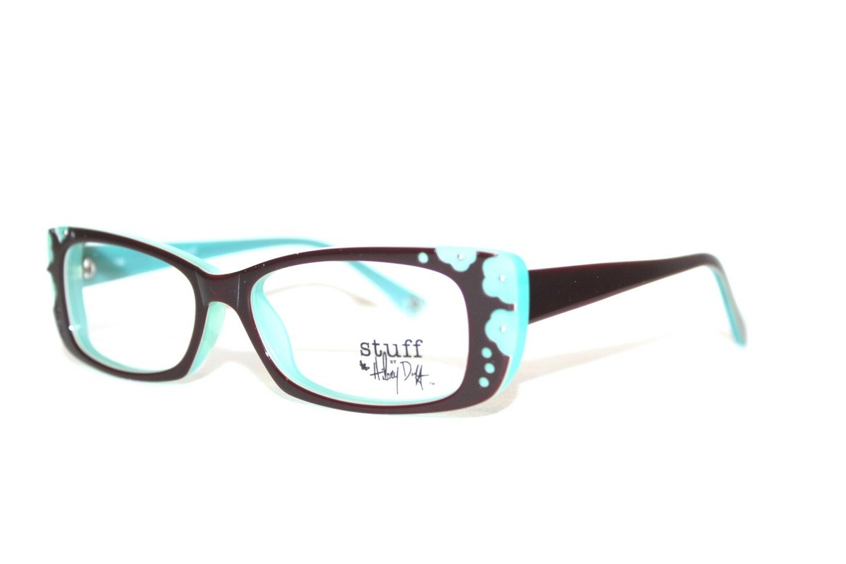 NEW STUFF BY HILARY DUFF GRETA 041 BROWN TEAL EYEGLASSES RX 50-14