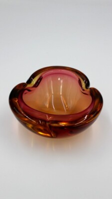 Murano Glas Schale Aschenbecher Galliano Ferro für Mandruzzato * Barovier & Toso