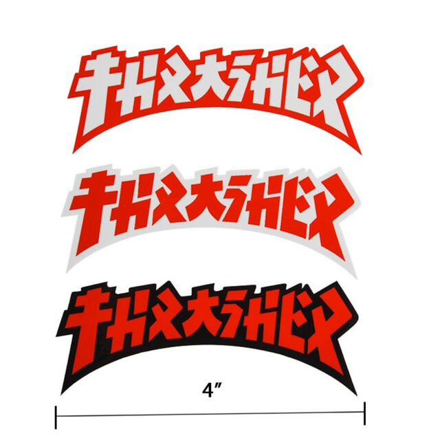 Thrasher Magazine Godzilla Logo Sticker 4" Skateboard Decal 3 Color Choices Thrasher Magazine Godzilla Logo Sticker 4" Skateboard Decal 3 Color Choices