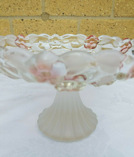 Plato Bon Bon Bon satinado patas rosa Waltherglas Carmen hecho en Alemania - Imagen 6 de 10
