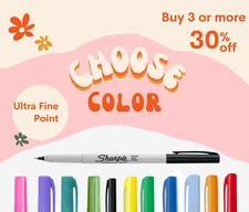 Sharpie ULTRA Fine Point Permanent Marker Stick Marker Pen - Choose Color
