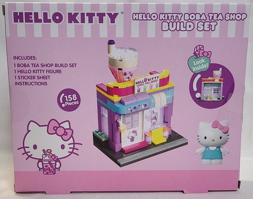 Sanrio Hello Kitty Boba Tea Shop w/Figure Building Blocks Brick Build Set New - Picture 3 of 6