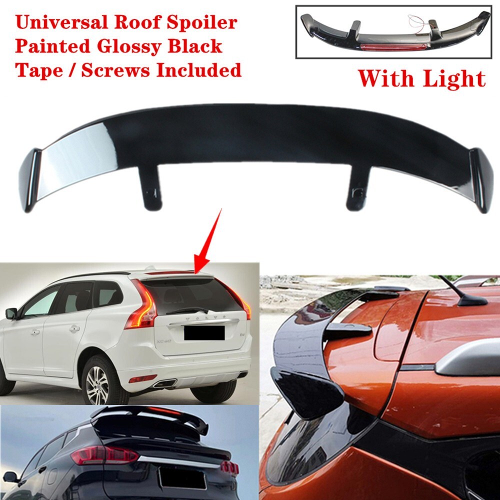 Universal Fit For Volvo XC60 10-17 Rear Tail Roof Spoiler ABS Wing