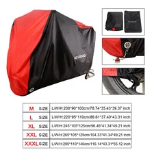 4 Size Motorcycle Cover Bike Waterproof Outdoor Rain Dust Sun Scooter Protector