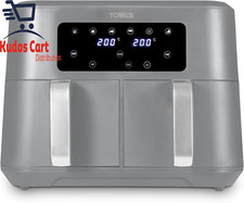 Tower Vortx 8.5L Dual Basket Air Fryer Dual Cook Function 2400W Large Grey New