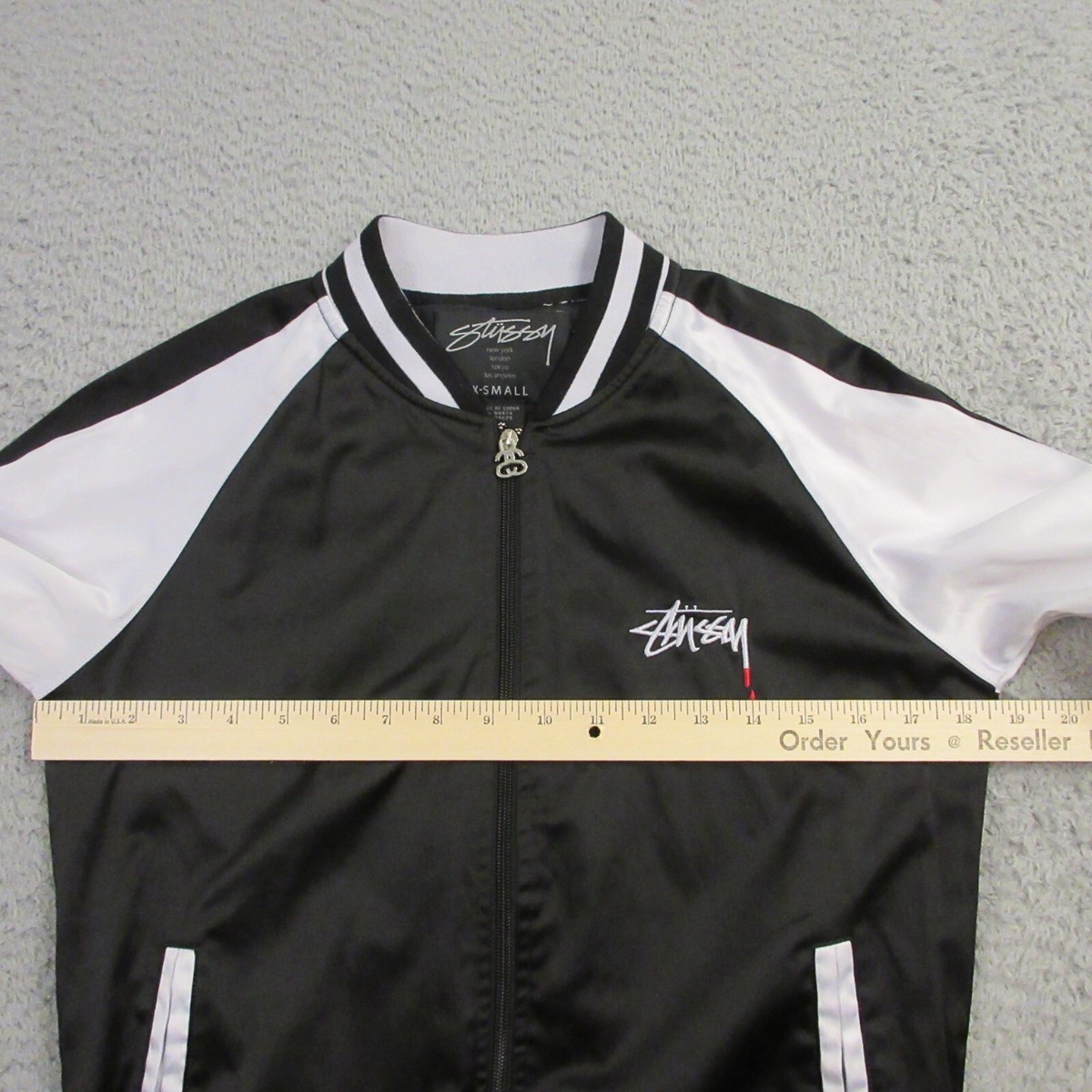 Stussy Womens Stadium Varsity Satin Bomber Jacket size XS Stussy Womens Stadium Varsity Satin Bomber Jacket size XS