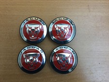 JAGUAR XJ X350 X-TYPE XF WHEEL CENTRE CAP GROWLER BADGES x4