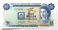 1978 Bermuda $1 One Dollar Uncirculated Banknote A/4 272874
