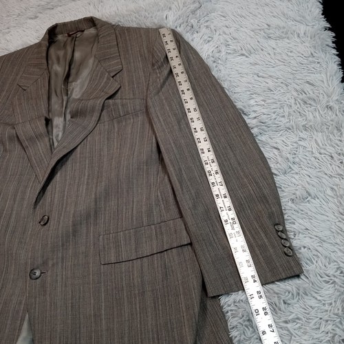 Vintage Hart Schaffer & Marx Suit Jacket Mens Gray Wool Dayton Hudson Pockets 46 - Picture 9 of 13