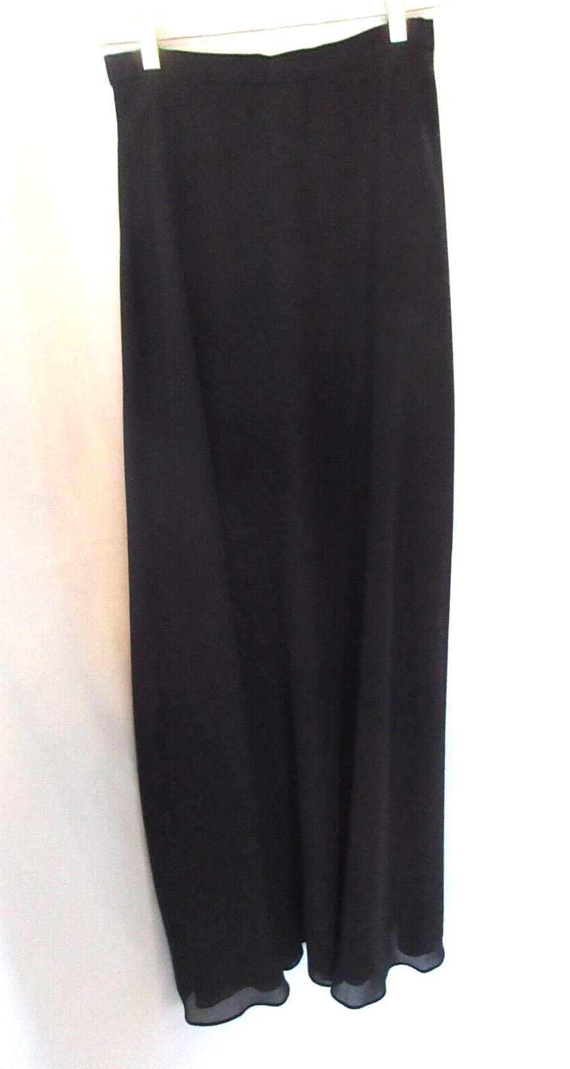 Michaelangelo Womens Long Black Maxi Lined Straight Skirt SZ 4 EUC