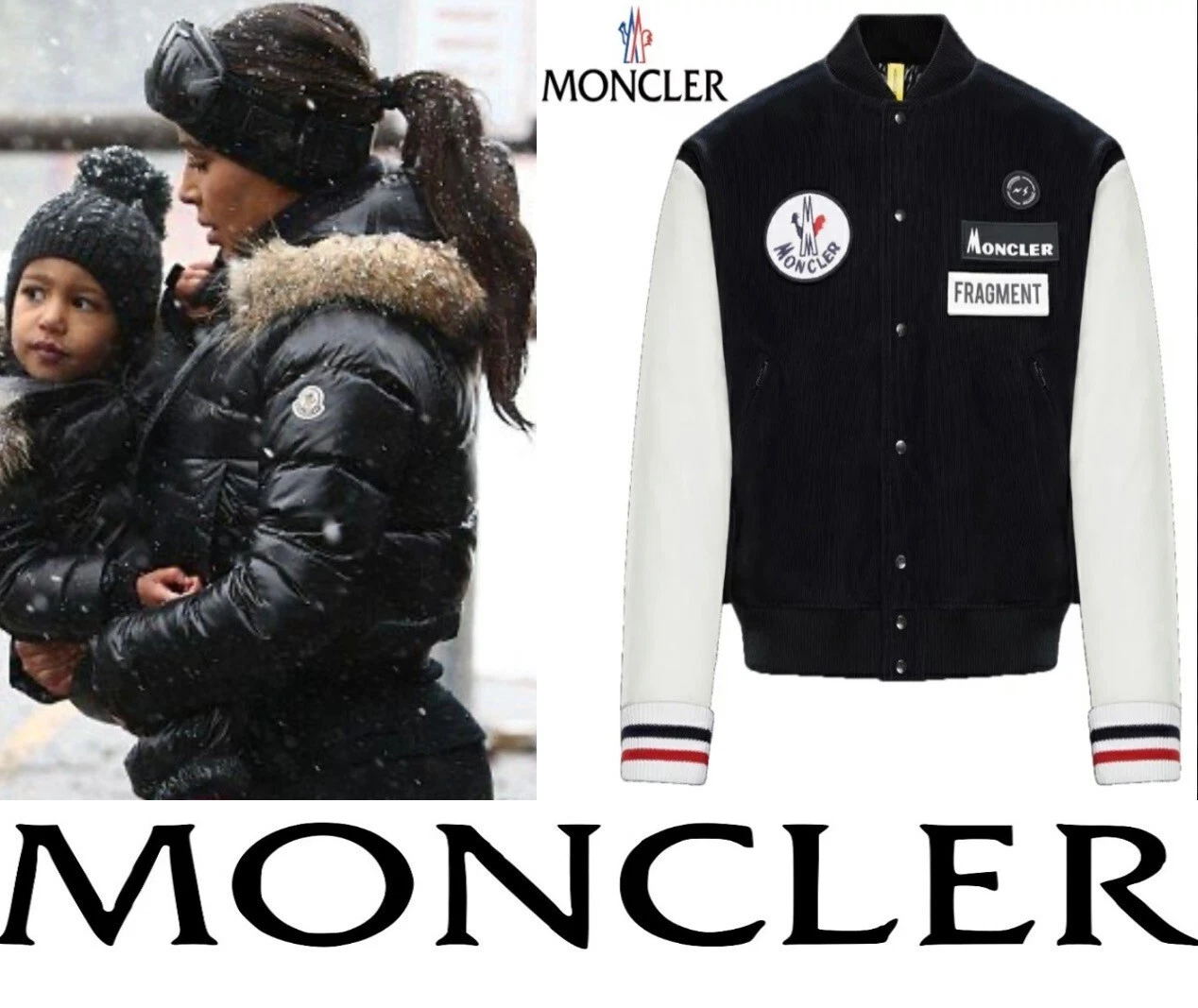 3K Moncler Fragment 2019 Genius Varsity Bomber Patch Giacca 1 2 4 6 Donna Uomo S