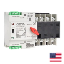 GEYA ATS PC Dual Power Automatic Power 4Pole 100A 220V Transfer Switch Grid NEW